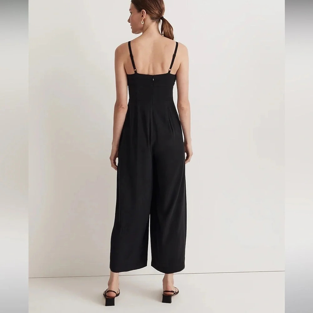 New! Madewell Square-Neck Wide-Leg Sleeveless Jumpsuit nwt 18947 - Picture 3 of 16